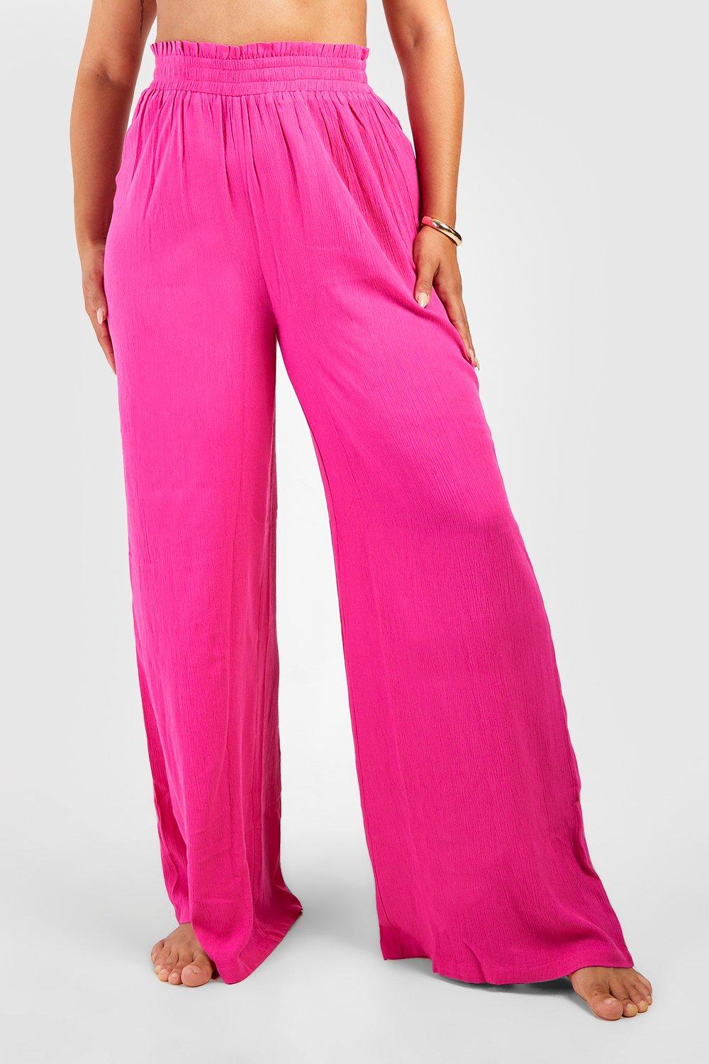 Plus Crinkle Rayon Beach Pants